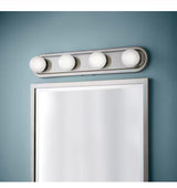 Midford 24 in. 4-Light Brushed Nickel LED Vanity Light Bar with Frosted Shade