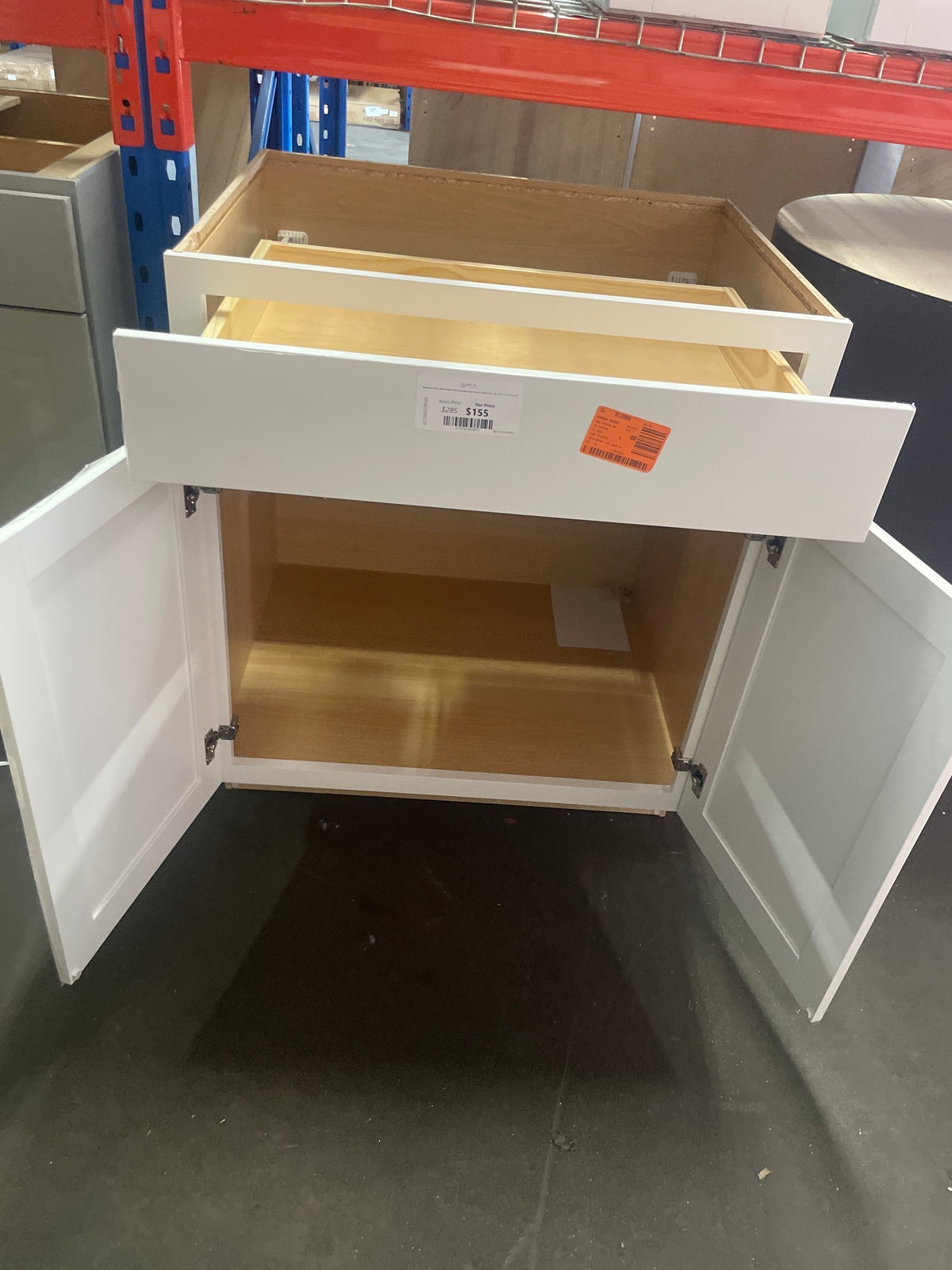 Westfield Feather White Shaker Stock Assembled Base Kitchen Cabinet (30 in. W x 23.75 in. D x 35 in. H)