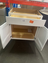Westfield Feather White Shaker Stock Assembled Base Kitchen Cabinet (30 in. W x 23.75 in. D x 35 in. H)