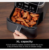 6.5 qt. Grey Air Fryer Pro XL 6 in. 1 with Nonstick Basket and Crisper Plate