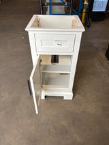 Doveton 18 in. Single Sink Compact Freestanding Bath Vanity in White with White Ceramic Top (Assembled)