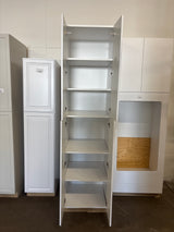 Designer Series Edgeley 24 in. W x 24 in. D x 96 in. H Assembled Slab Tall Pantry Kitchen Cabinet in White