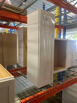 Courtland Polar White Finish Laminate Shaker Stock Assembled Wall Kitchen Cabinet 12 in. x 42 in. x 12 in.