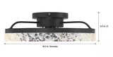 Circlet 20 in. Integrated LED Indoor Matte Black Glam Fandelier with 5 White Light Settings and Remote Control