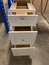 Newport 15 in. W x 24 in. D x 34.5 in. H Assembled Plywood Drawer Base Kitchen Cabinet in Pacific White with Soft Close