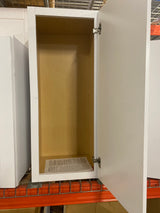 Satin White Shaker Stock Assembled Wall Kitchen Cabinet (15 in. x 36 in. x 12 in.)