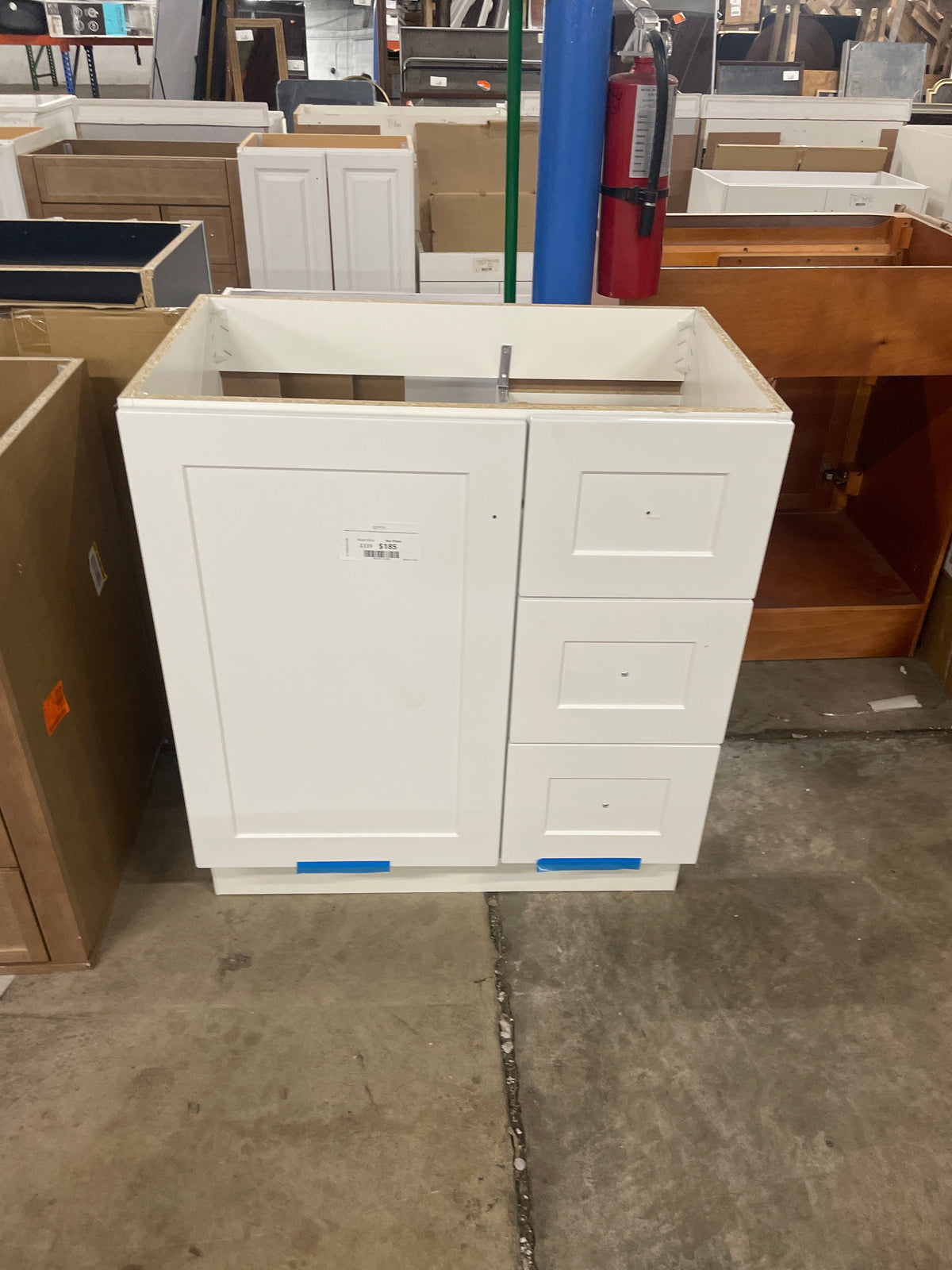 Bannister 31 in. W x 19 in. D x 35 in. H Single Sink Freestanding Bath Vanity in White