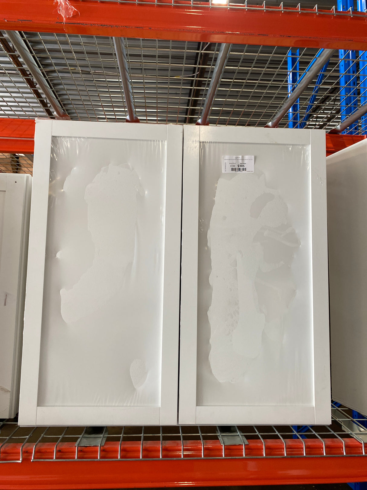 Courtland Polar White Finish Laminate Shaker Stock Assembled Wall Kitchen Cabinet 36 in. x 36 in. x 12 in.