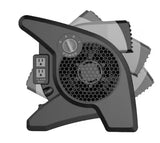 11.2 in. 3 Speeds Blower Fan in Gray with Carry Handle, Circuit Breaker, Power Outlets, High Velocity Utility Pivoting