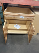 Hampton 33 in. W x 24 in. D x 34.5 in. H Assembled Sink Base Kitchen Cabinet in Natural Hickory