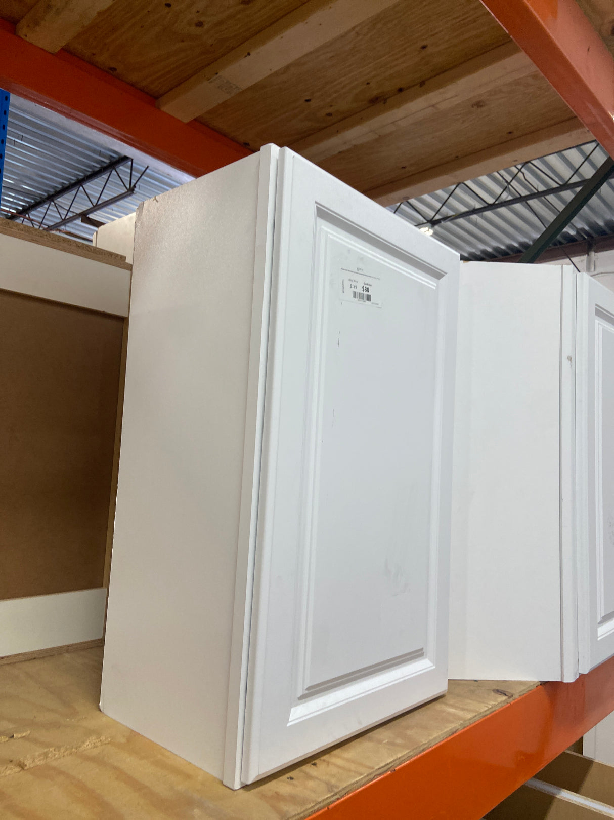 Hampton Satin White Raised Panel Stock Assembled Wall Kitchen Cabinet (18 in. x 30 in. x 12 in.)