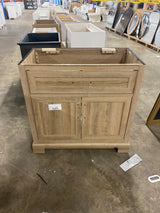 Doveton 36 in. W x 19 in. D x 34.50 in. H Freestanding Vanity in Weathered Tan with White Engineered Stone Top