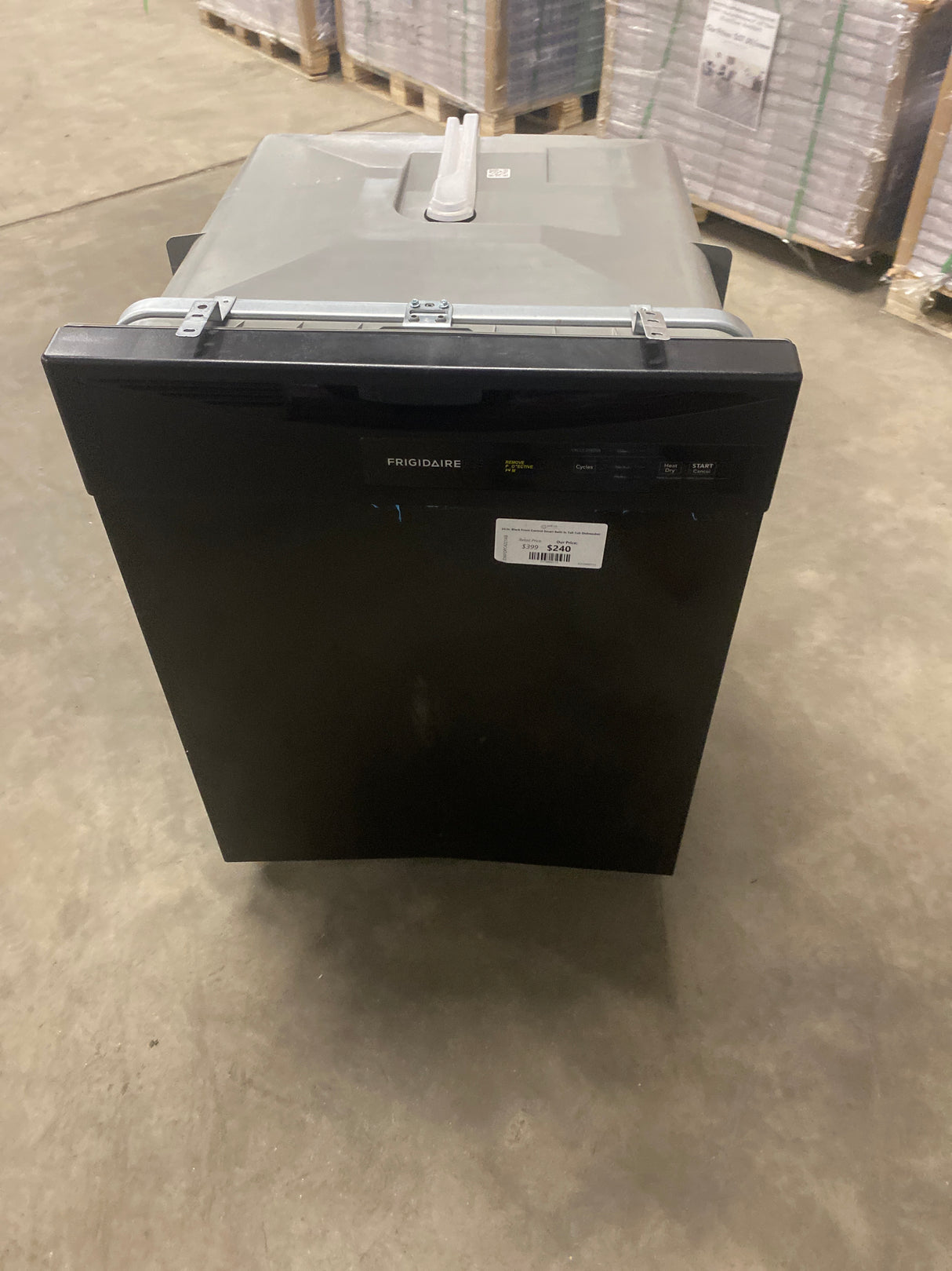 24 in. Black Front Control Smart Built-In Tall Tub Dishwasher