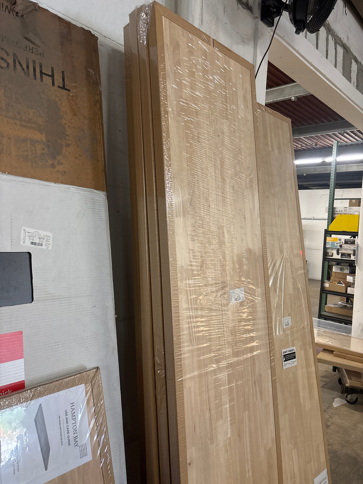8 ft. L x 25 in. D Unfinished Hevea Solid Wood Butcher Block Countertop With Square Edge