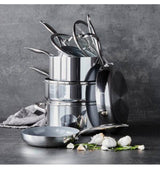 Valencia Pro 10-Piece Stainless Steel Ceramic Nonstick Cookware Set