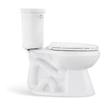 Power Flush 12 in. Rough In 2-Piece 1.28 GPF Single Flush Elongated Toilet in White, Seat Included