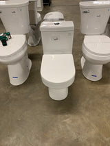 One-Piece 1.1/1.6 GPF Dual Flush Round Toilet in White Soft Close Seat Included