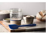 Create and Make 2-Piece Glass Sourdough Starter Set with Lids and Silicone Spatula