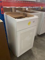 Westfield Feather White Shaker Stock Assembled Base Kitchen Cabinet (18 in. W x 23.75 in. D x 35 in. H)
