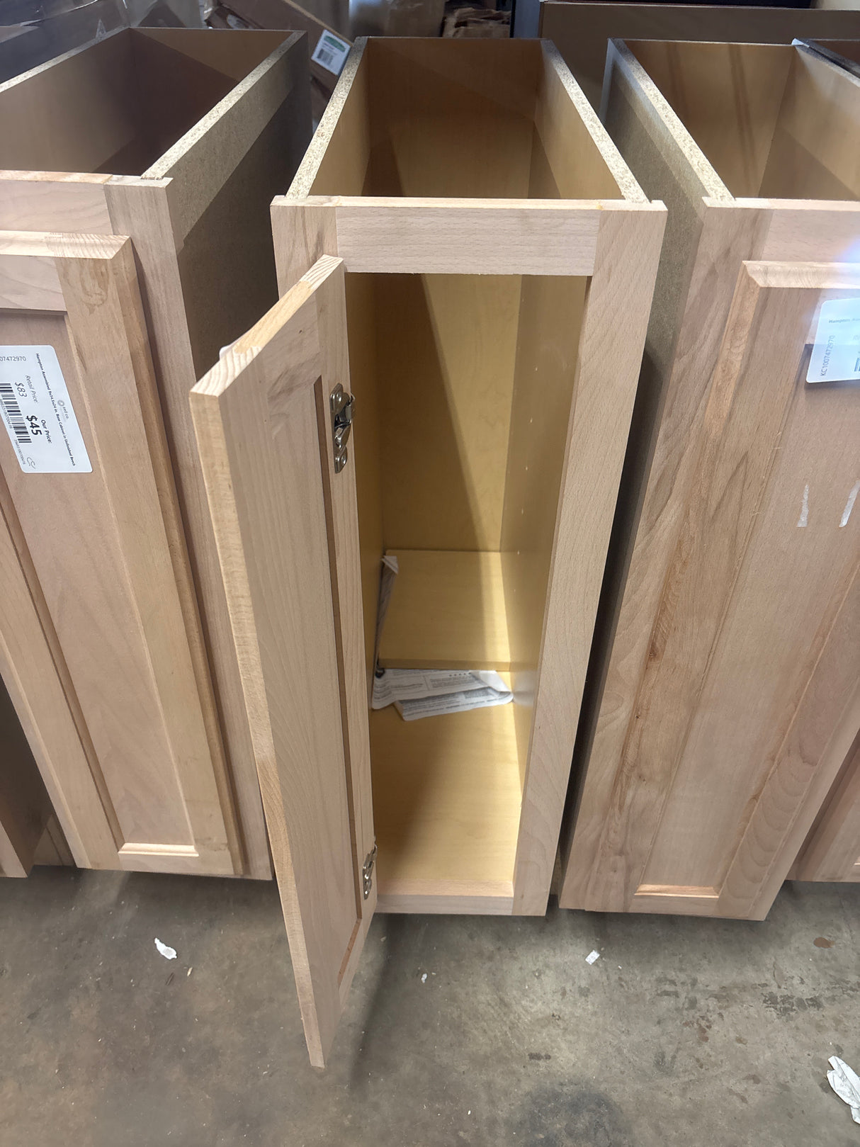 Hampton Assembled 9x34.5x24 in. Base Cabinet in Unfinished Beech