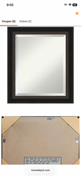 Medium Rectangle Trio Oil Rubbed Bronze Beveled Glass Casual Mirror (24.5 in. H x 20.5 in. W)