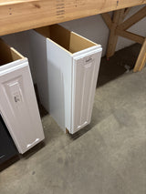 Hampton Satin White Raised Panel Stock Assembled Base Kitchen Cabinet (9 in. x 34.5 in. x 24 in.)