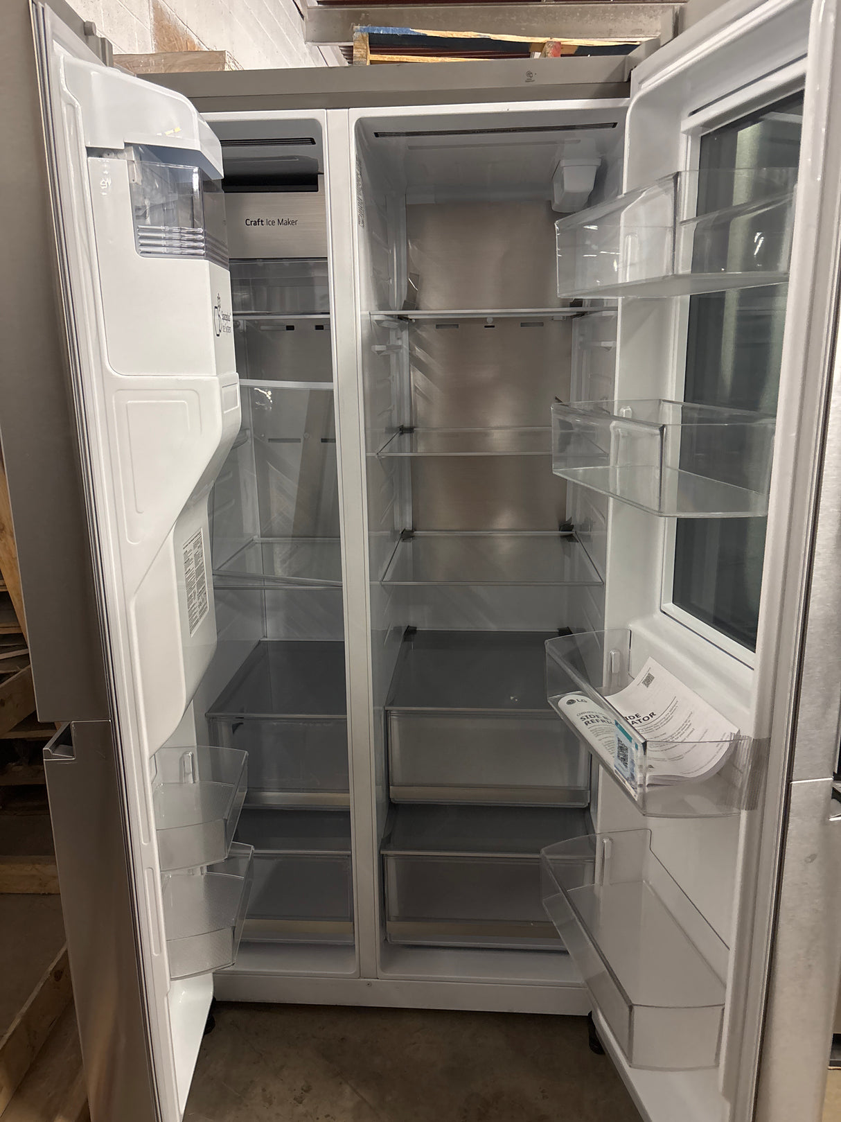LG 27 cu.ft. Smart Side-By-Side InstaView Door-in-Door Refrigerator with Craft Ice in Stainless Steel
