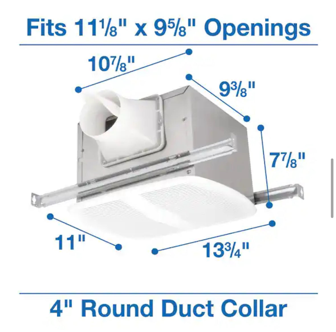 ENERGY STAR Certified Quiet 110 CFM Ceiling Bathroom Exhaust Fan
