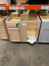 36 in. W x 24 in. D x 34.5 in. H Assembled Blind Corner Base Kitchen Cabinet in Unfinished with Recessed Panel