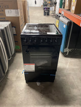 20-in Glass Top 4-Burners 1.87 cu. ft. Convection Oven Freestanding Electric Range (Black)