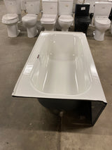 Maui Plus 60 in. x 32 in. Soaking Bathtub with Left Drain in White