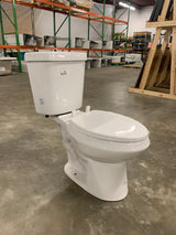 2-piece 1.1 GPF/1.6 GPF High Efficiency Dual Flush Complete Elongated Toilet in White, Seat Included