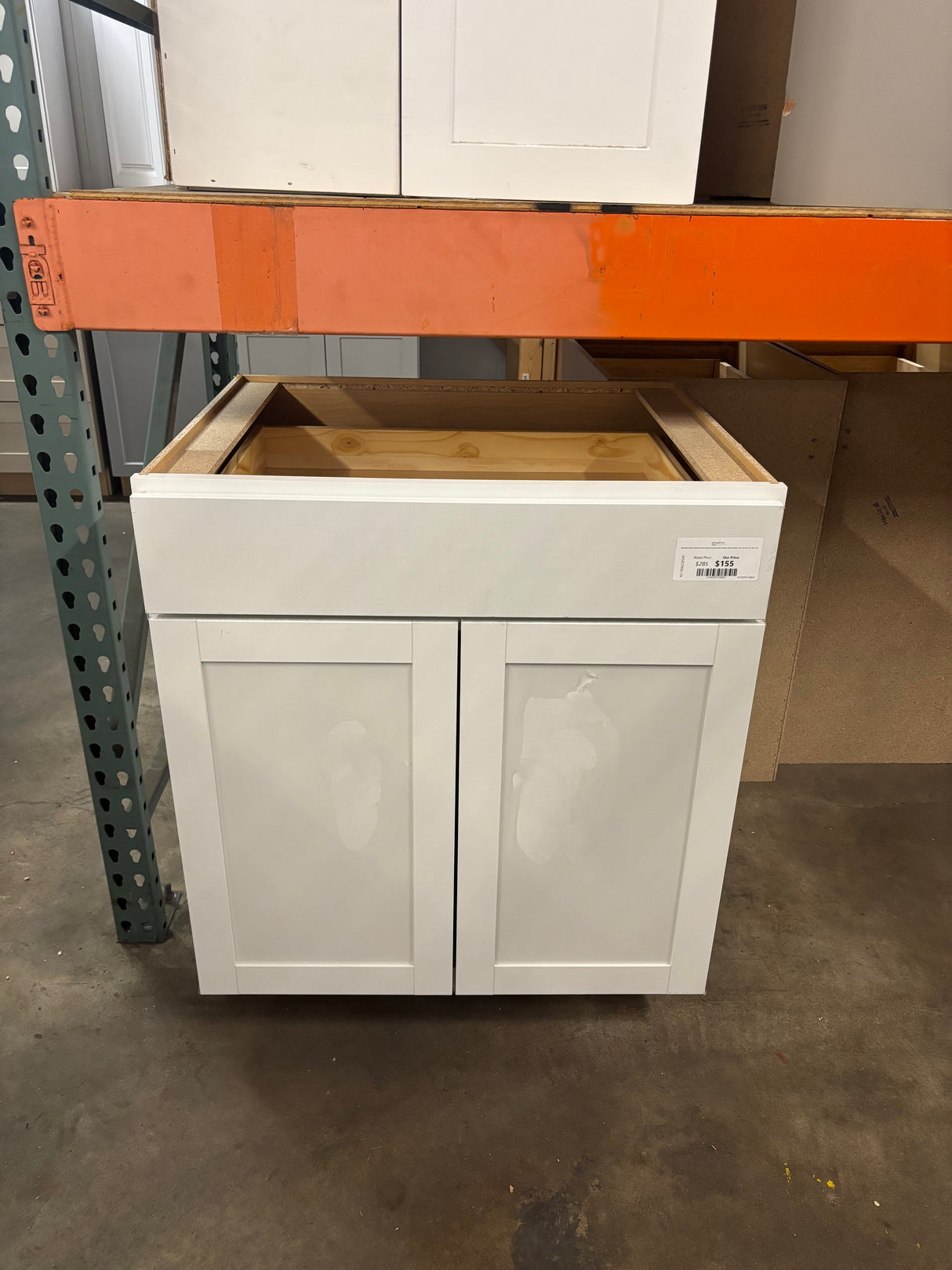 Westfield Feather White Shaker Stock Assembled Base Kitchen Cabinet (30 in. W x 23.75 in. D x 35 in. H)
