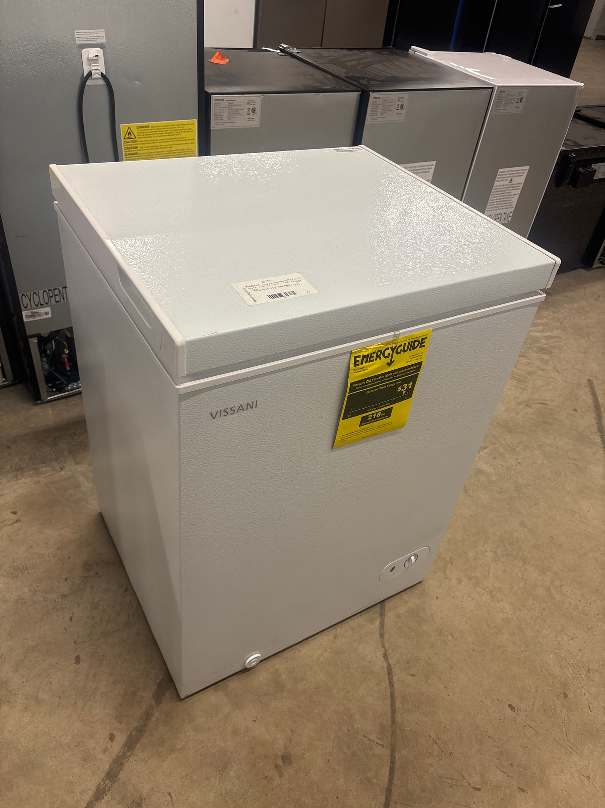 5.0 cu. ft. Manual Defrost Chest Freezer with LED Light in White Garage Ready