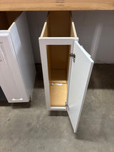 Hampton Satin White Raised Panel Stock Assembled Base Kitchen Cabinet (9 in. x 34.5 in. x 24 in.)