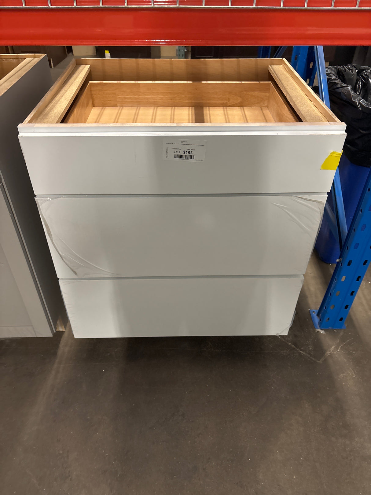 Courtland 30 in. W x 24 in. D x 34.5 in. H Assembled Shaker Drawer Base Kitchen Cabinet in Polar White