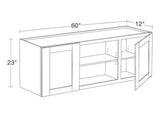 Greenwich Verona White 23 in. H x 60 in. W x 12 in. D Plywood Laundry Room Wall Cabinet with 3 Shelves