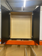 Avondale 30 in. W x 12 in. D x 36 in. H Ready to Assemble Plywood Shaker Wall Kitchen Cabinet in Raven Black