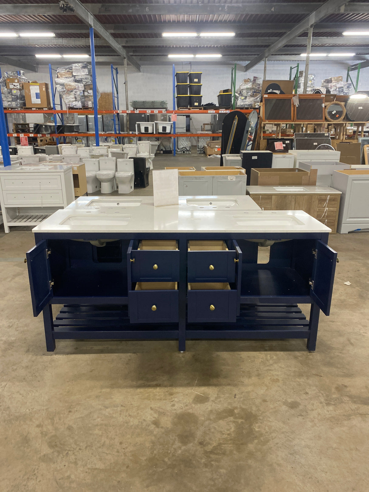 Newport Legacy Vanity 72"x22"x34" in Blue