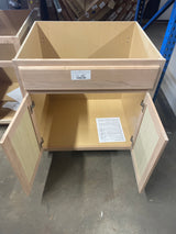 Hampton Assembled 30x34.5x24 in. Sink Base Cabinet in Unfinished Beech