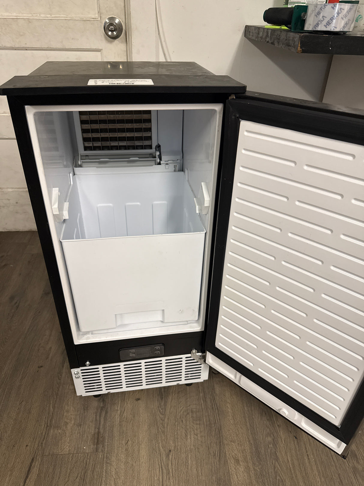 15 in. 80 lbs./24h Half Size Cube Freestanding/Built-In Ice Maker Machine in Stainless Steel With 25lbs. Ice Storage Bin