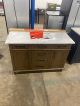 Sonoma 48 in. W x 22 in. D x 34 in H Bath Vanity in Almond Latte with White Carrara Marble Top