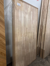 6 ft. L x 39 in. D Unfinished Hevea Butcher Block Island Countertop in With Standard Edge