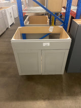 Westfield Dusk Gray Shaker Stock Assembled Sink Base Kitchen Cabinet (36 in. W x 23.75 in. D x 35 in. H)
