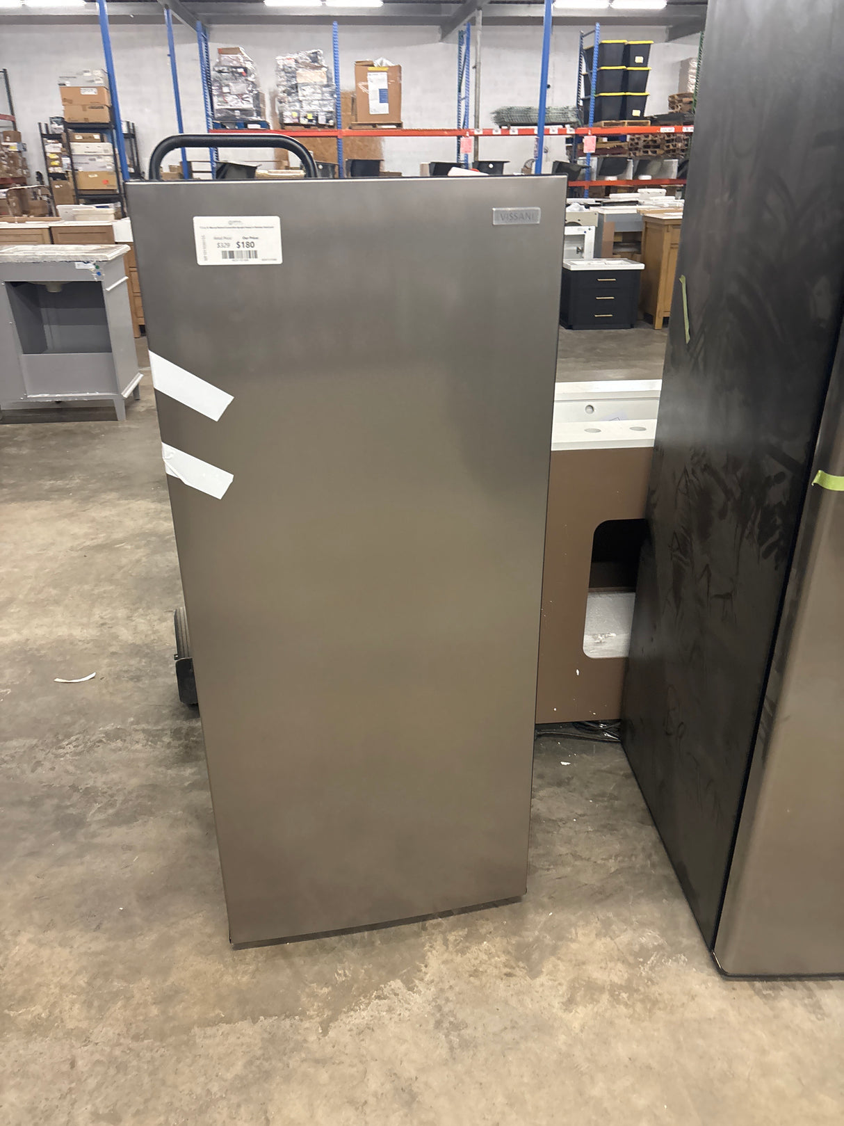 7.1 cu. ft. Manual Defrost Convertible Upright Freezer in Stainless Steel Look