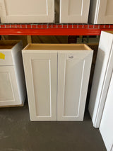 Shaker 27 in. W x 12 in. D x 36 in. H Assembled Wall Kitchen Cabinet in Satin White