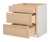 30 in. W x 24 in. D x 34.5 in. H Ready to Assemble Drawer Base Kitchen Cabinet in Unfinished with CLICKREADY Technology