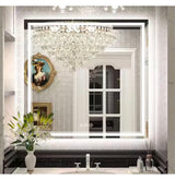36 in. W x 36 in. H Rectangular Frameless LED Front Light and Backlit Anti-Fog Wall Mirror Bathroom Vanity Mirror