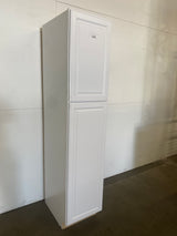 Hampton 18 in. W x 24 in. D x 84 in. H Assembled Pantry Cabinet in Satin White