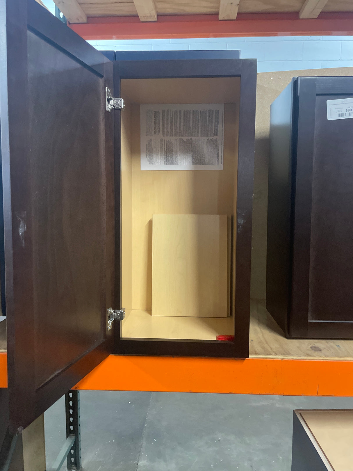 Shaker Assembled 15x30x12 in. Wall Kitchen Cabinet in Java